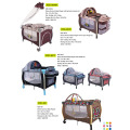 Vente en gros NEW Baby Play yard Fabricant NOUVEAU Design Park avec Canopy / Moustiquaire / Étagère de rangement / Changeur de couches